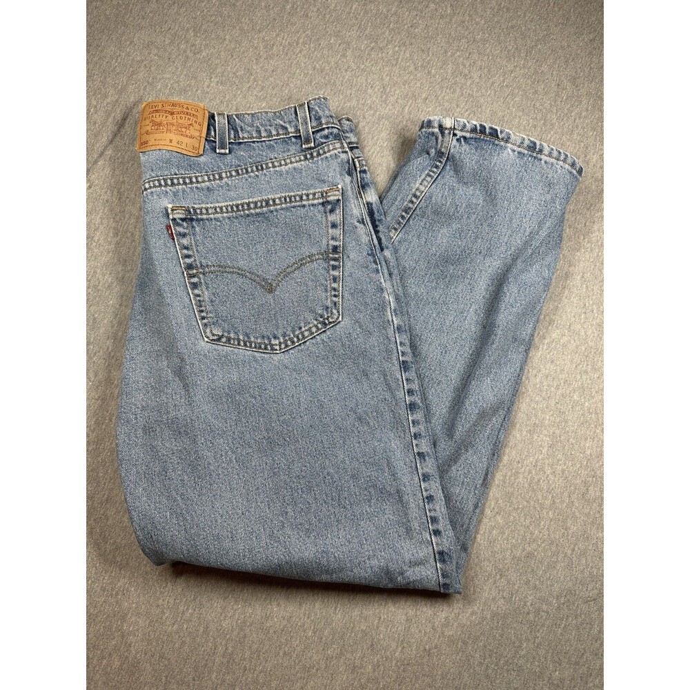 Vintage Levi's 550 Baggy Relaxed Jeans Men's‎ 42x30 Made in USA Actual 90s